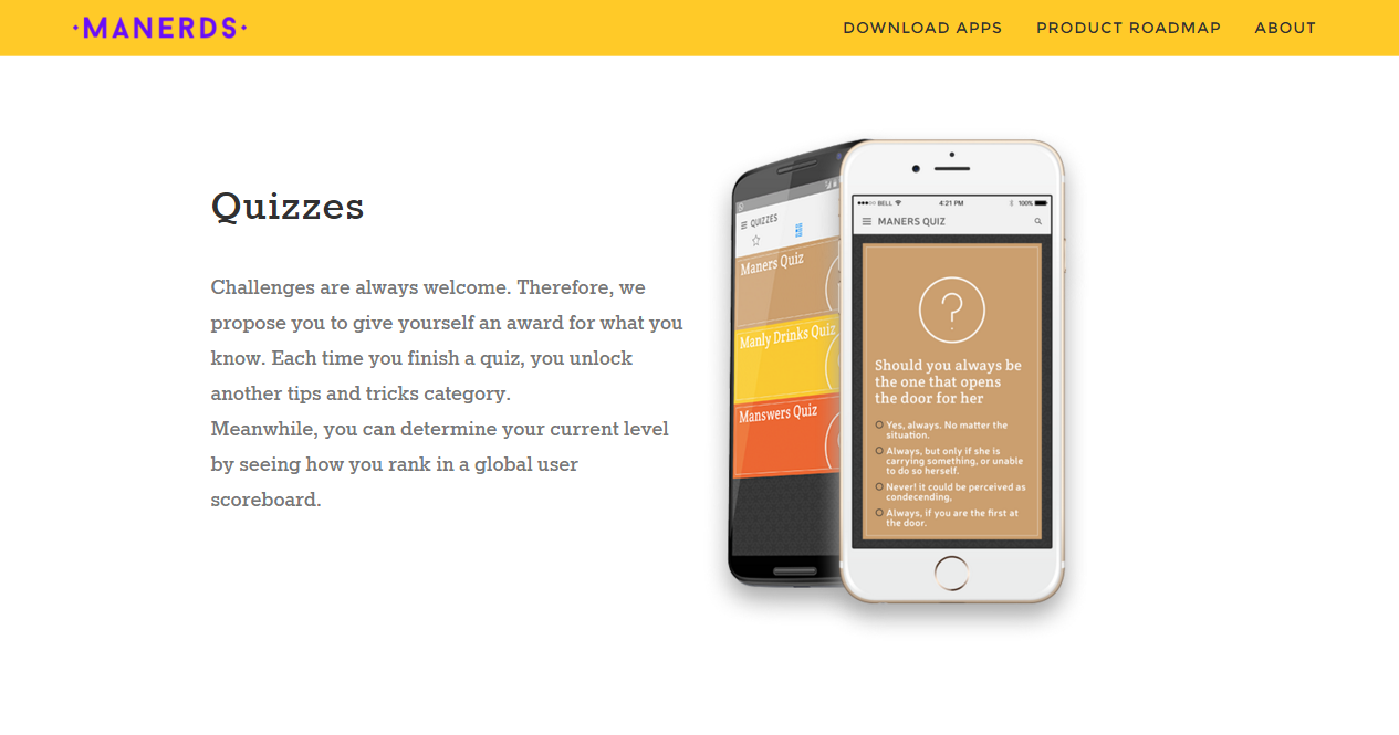 MANERDS App - Quizzes